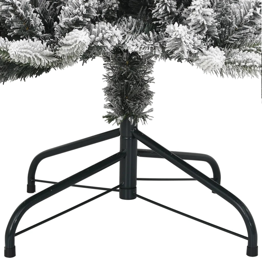 Albero di Natale Artificiale con 300 LED e Neve Floccata 240 cm 3315767