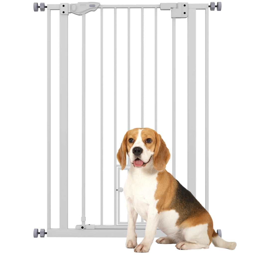 Cancello per Cani Regolabile ¨C zephmum ¨C Bianco 74-80x104cm
