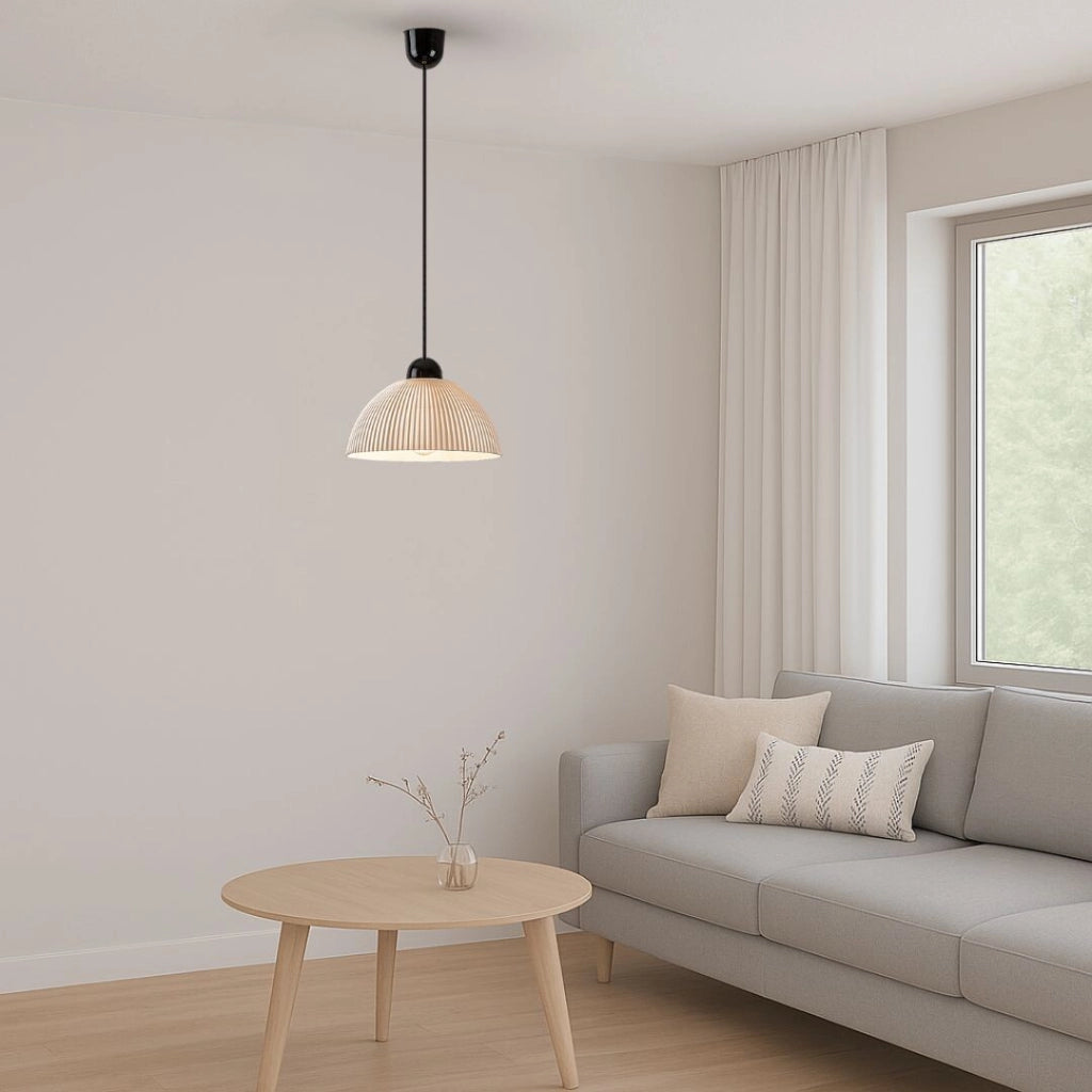 Lampada sospesa Avenora 1xE27 nera bianca Rabalux