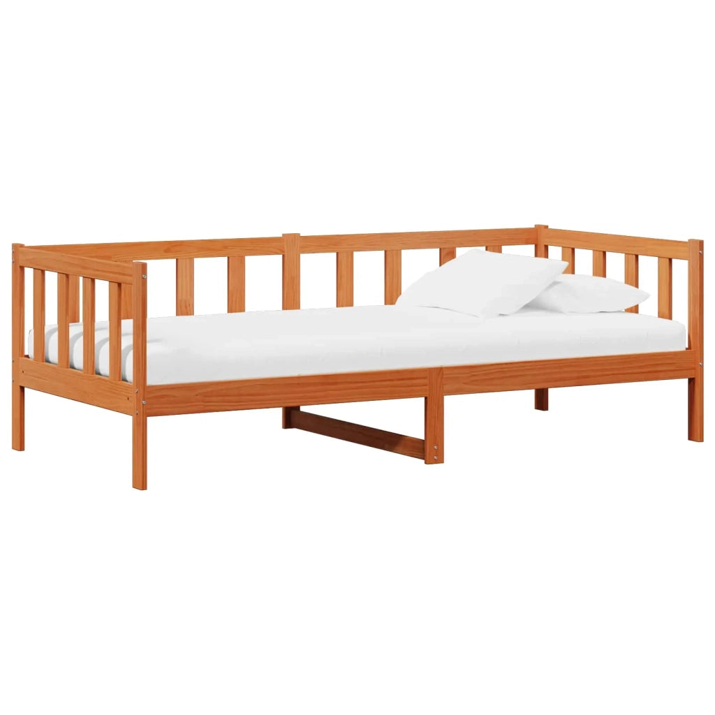 Letto Giorno con materasso Marrone Cera e Bianco 90 x 200 cm 3422775