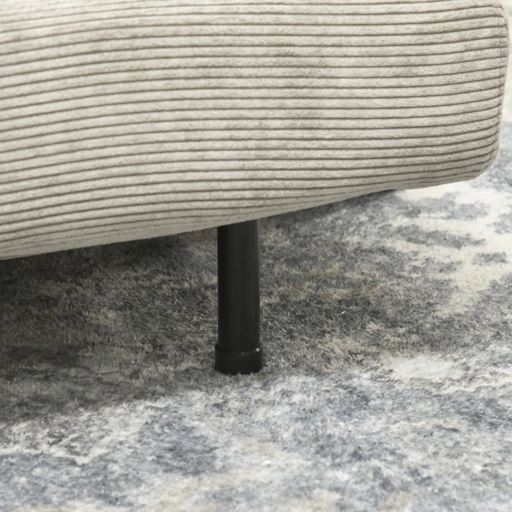 Divano letto convertibile con schienale reclinabile e cuscini in poliestere grigio 141 × 90 × 81 cm