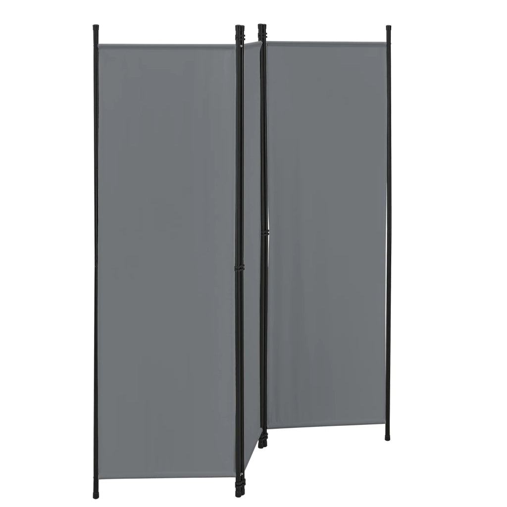 Schermo divisorio per la privacy a 3 pannelli 171 x 150 cm grigio scuro 03_0008054
