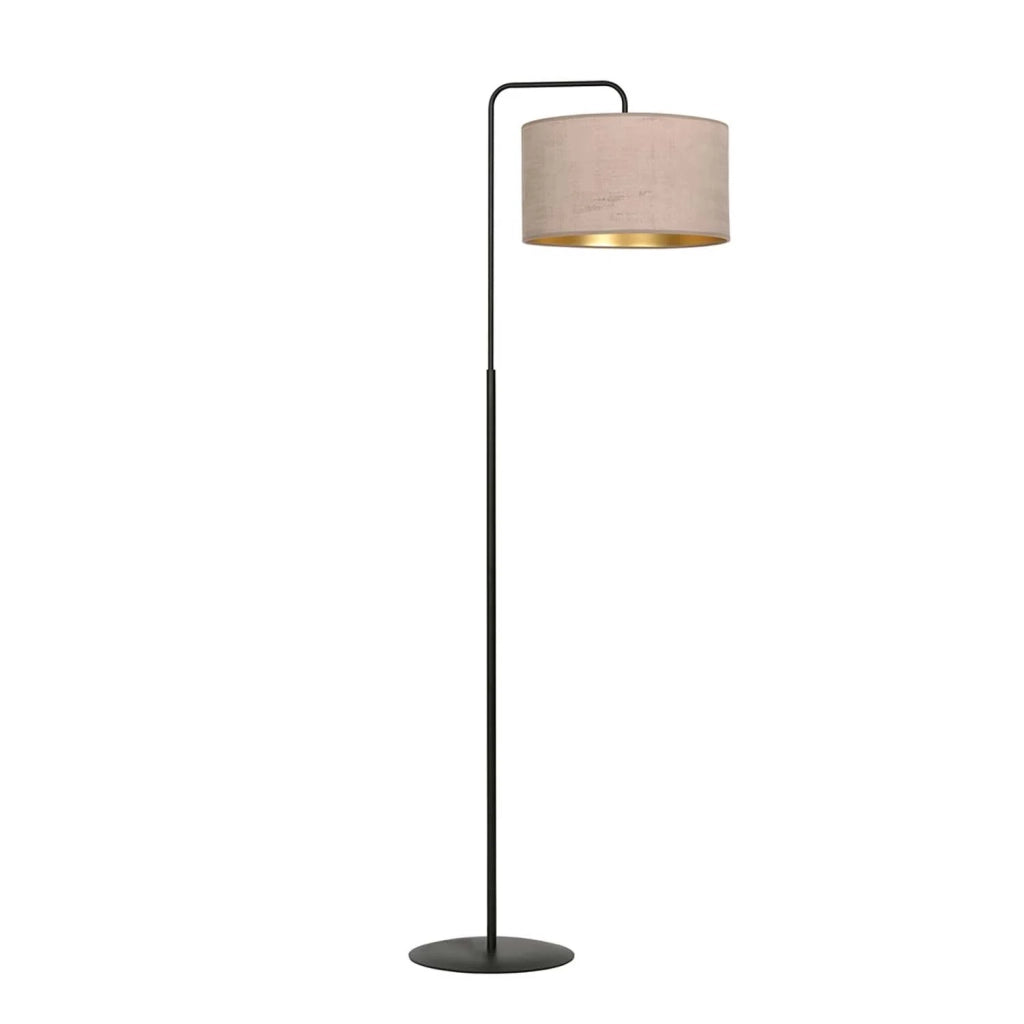 Piantana Contemporaneo Ganesha Acciaio Nero Rosa 1 Luce E27 Ip20