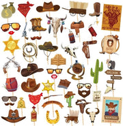 Accessori per foto in cartone variopinto 50 pezzi - Sostenibili e leggeri - Ideali per feste di compleanno e carnevale - Decorazioni da utilizzare una volta - Materiali ecocompatibili