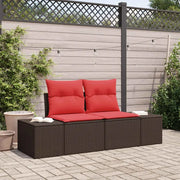 Divano da giardino con cuscino 184 x 62 x 69 cm polyrattan