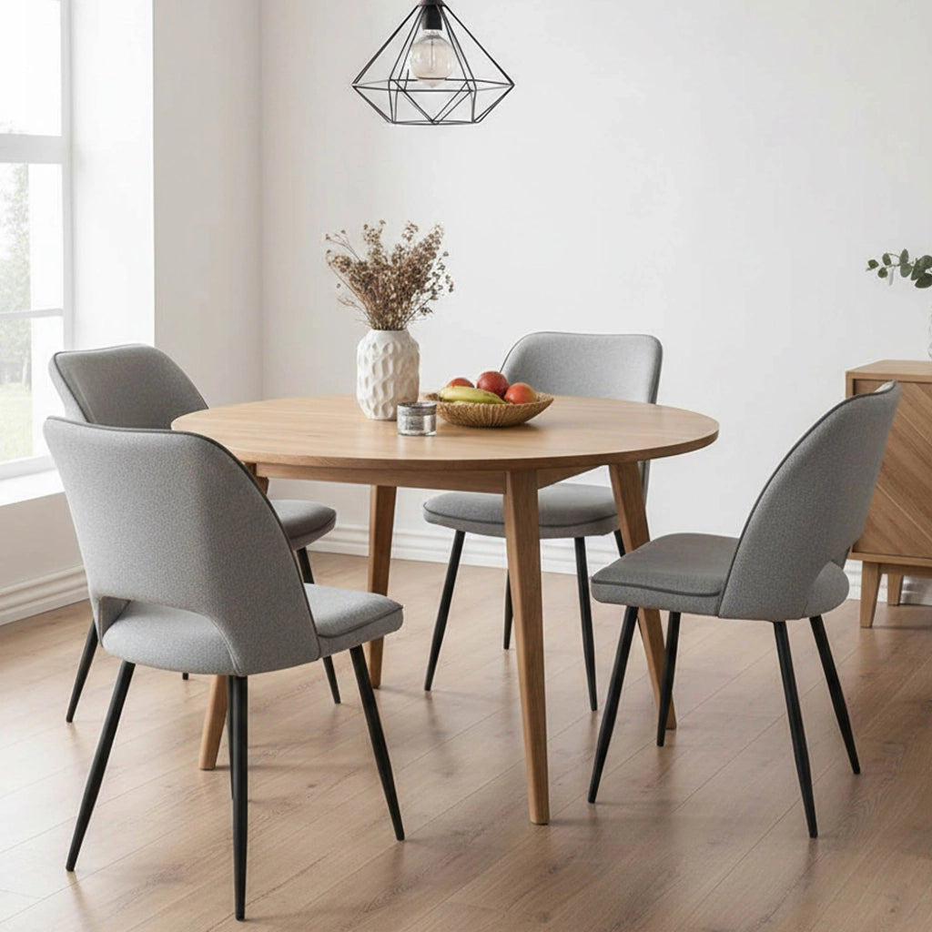 Staffolo, set di Sedie 4 Sedie, Grigio Chiaro