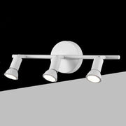 Trade Shop - Faretto Spot Led Orientabile Da Soffitto C72-b3 3xgu10 Max.10w Ip20 Bianco Design Moderno -