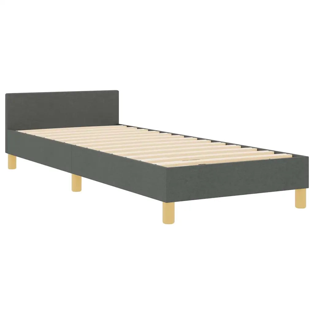 Struttura del letto Grigio scuro 80 x 200 cm Tessuto 3344607