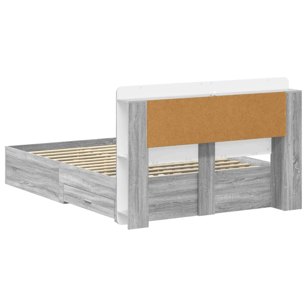 Telaio del letto con storage Sonoma grigio 160 x 200 cm 3433887