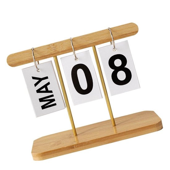 Calendario a Scorrimento Permanente per Ufficio - Calendario da Parete in Legno