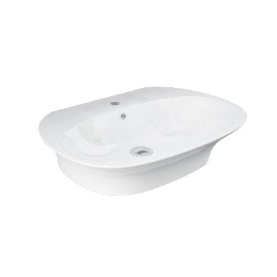 Lavabo sospeso in ceramica bianco cm 60 con foro rubinetto Sensation - Rak Ceramics