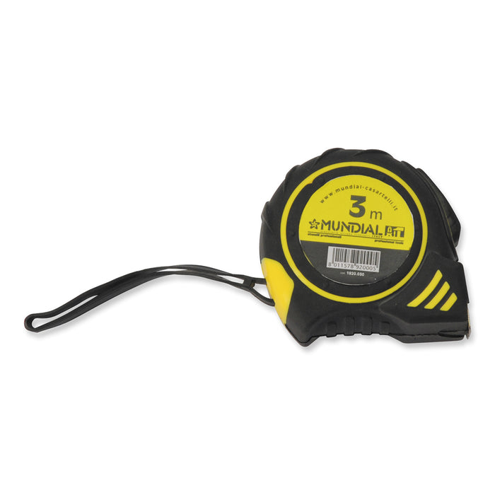 FLESSOMETRO METRO 3mtx16mm ESTENSIBILE GOMMATO MUNDIAL 1820.030