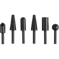 MAURER 7040100 Set di frese rotanti per metallo e legno, 6 pezzi per trapano/fresatrice