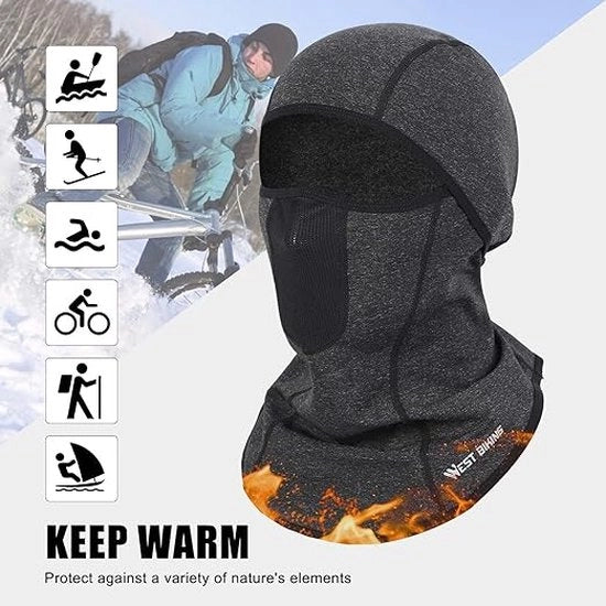 Cappuccio Bivacco per Attività All'aperto Invernali, Impermeabile e Isolante per Ciclisti, Snowboarder, Sciatori e Motociclisti, 1 PCS, Uomo/Donna.