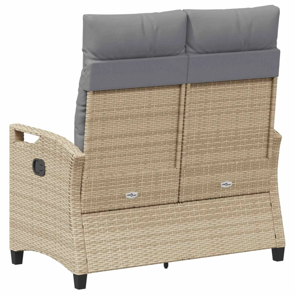 Panchina da giardino Beige e Grigio Chiaro 105 x 60 x 112 cm 42026853