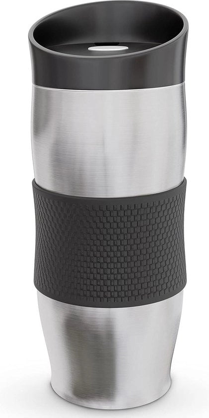Tazza da Caffè Termica da Viaggio 400ml - Mantiene il Caffè Caldo a Lungo - Resiste al Lavaggio e alla Lavastoviglie - Nero