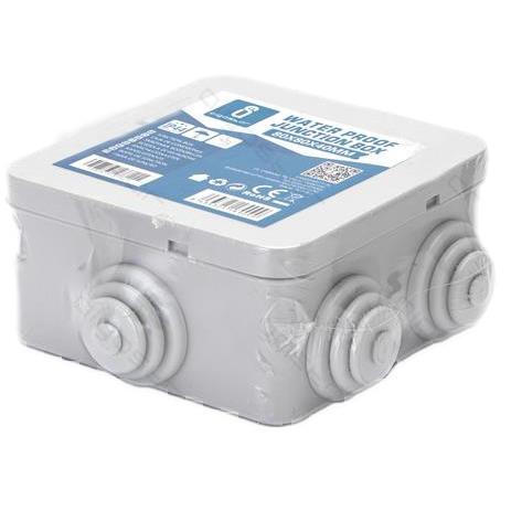 Aigostar Scatola di derivazione a giunzione quadrata, plastica ABS, per interni ed esterni, L80*W80*H40mm, grigia,1 unità