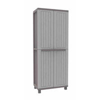 Terry, Jwood 268, Armadio da Esterno Interno a 2 Ante, 3 Ripiani Interni Regolabili. Materiale: Plastica, Dimensioni: 68x37,5x170 cm