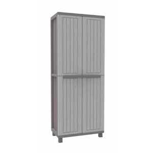 Terry, Jwood 268, Armadio da Esterno Interno a 2 Ante, 3 Ripiani Interni Regolabili. Materiale: Plastica, Dimensioni: 68x37,5x170 cm