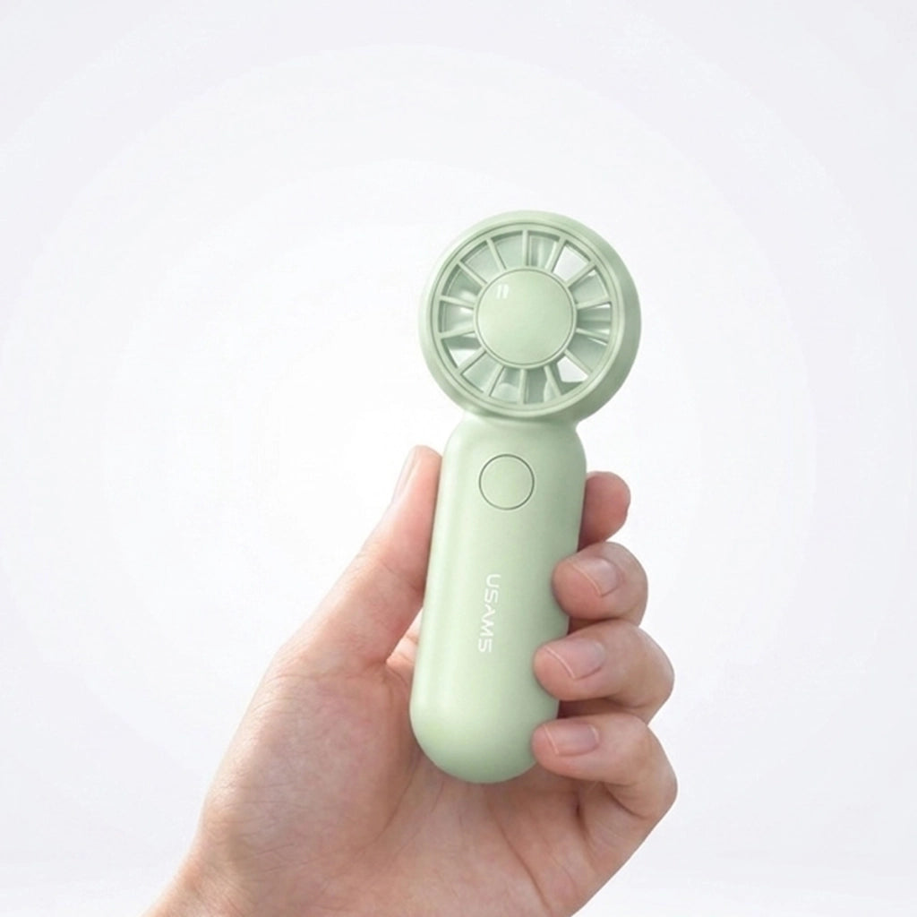 Mini Ventilatore Portatile 3 Velocità 500mAh Ricaricabile USB-C Compatto Verde Usams