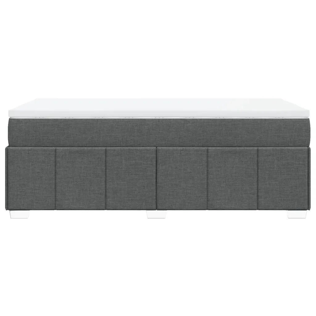Giroletto a Molle con Materasso Grigio Scuro 90x190 cm Tessuto