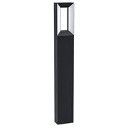 Paletto Esterno Moderno Riforano Alluminio Nero 1 Luce Led