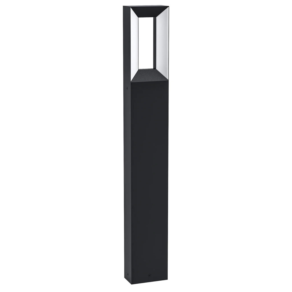 Paletto Esterno Moderno Riforano Alluminio Nero 1 Luce Led