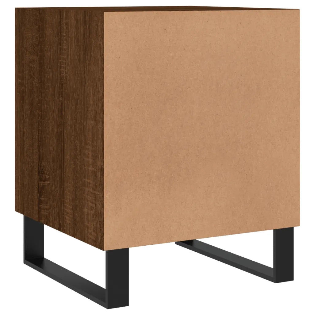 Set di 2 Comodini | Armadio da Notte | Mobiletto da notte Rovere Marrone 40x40x50 cm in Legno Multistrato