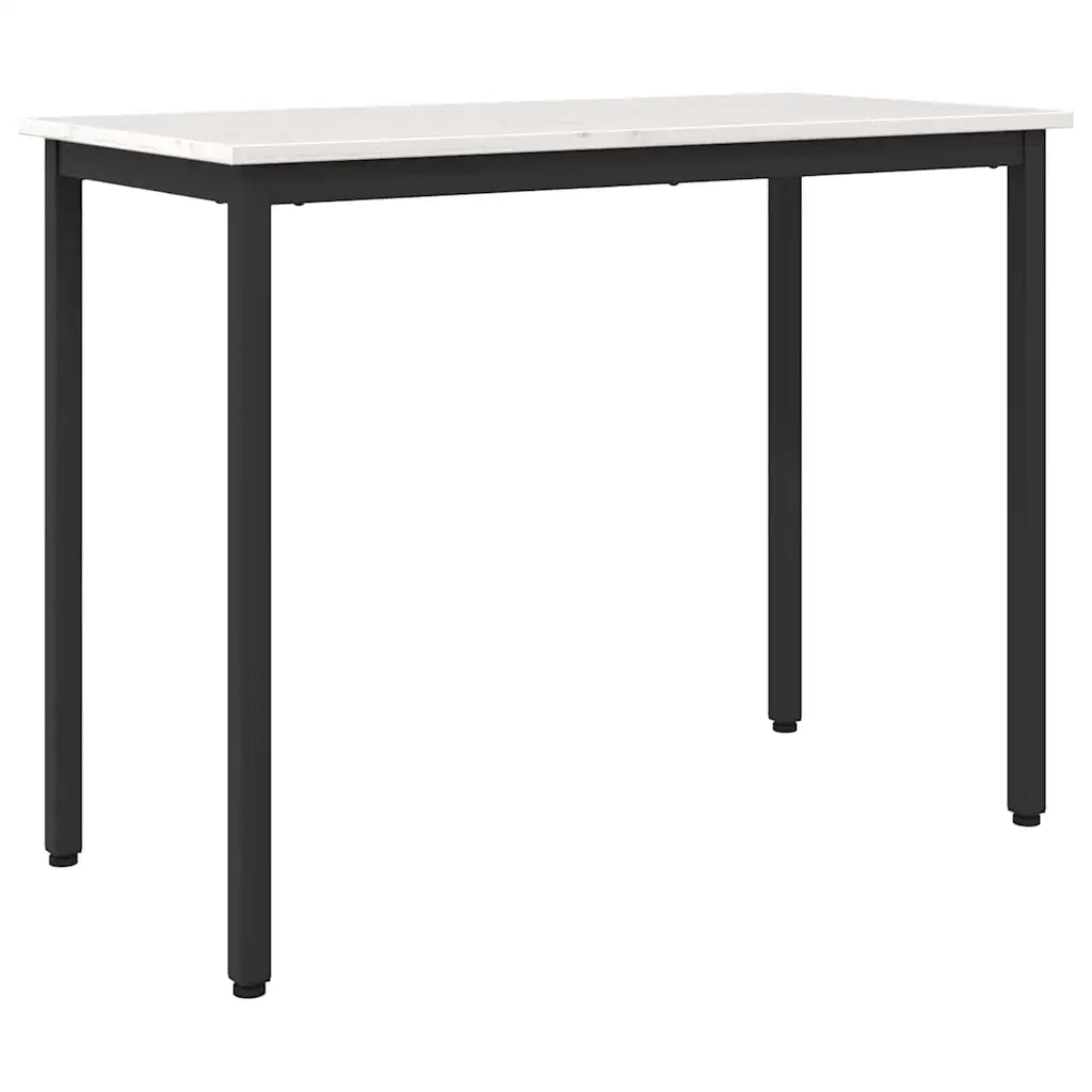 tavolo Bianco 100 x 50 x 77 cm Legno ingegnerizzato e acciaio CFW9425860