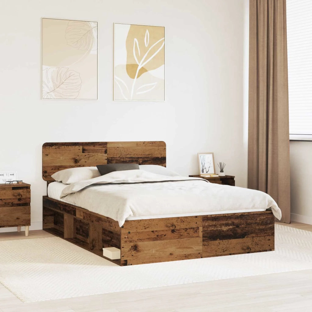 Struttura del letto Legno vecchio 140 x 190 cm Pino massello 3412085