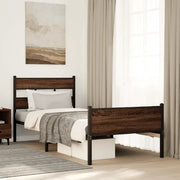 Giroletto senza Materasso Rovere Marrone 80x200cm in Truciolato
