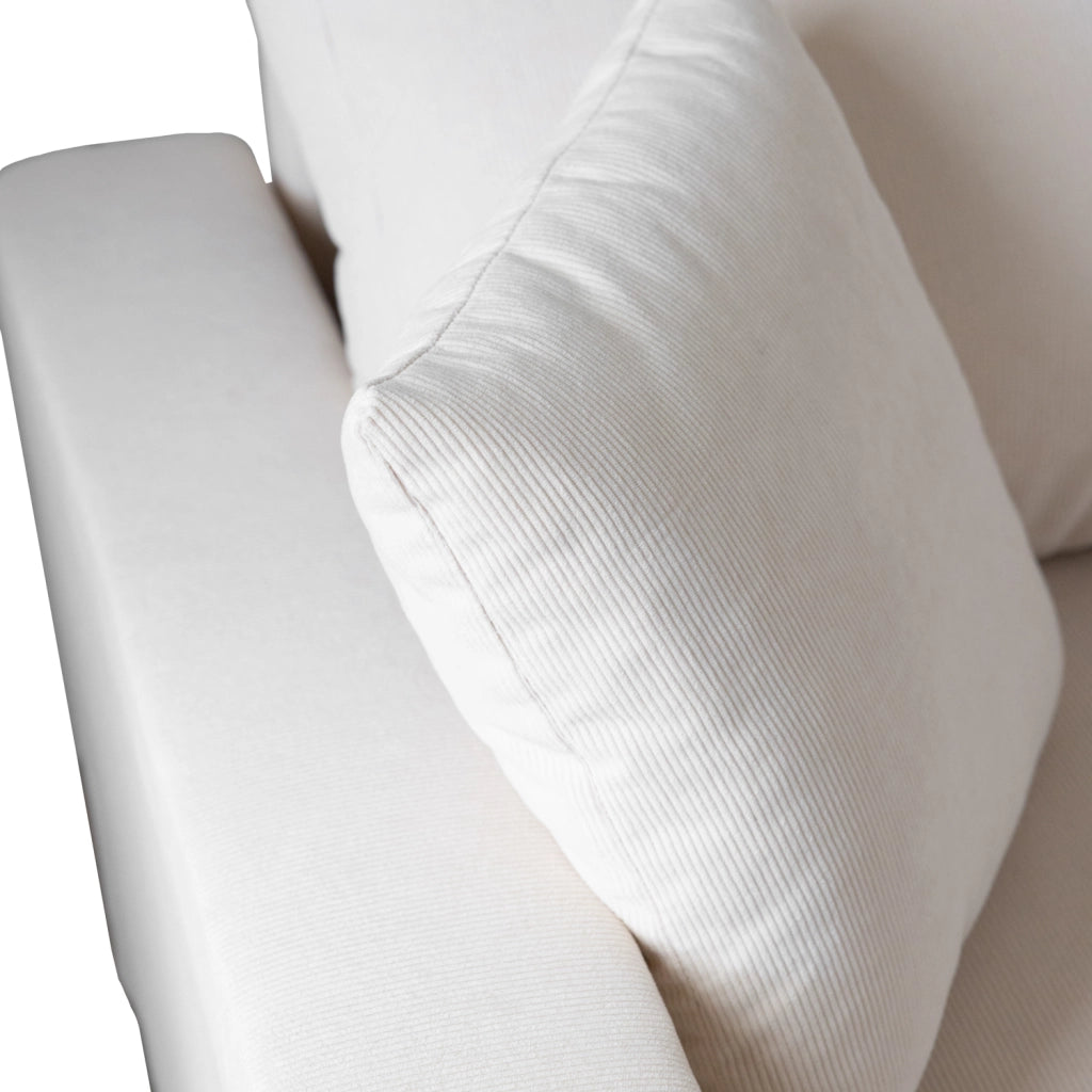 CLARKDivano letto angolare a 3 posti in velluto a coste beige