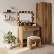 Tavolo da Trucco con specchio Legno vecchio 75,5 x 41 x 135 cm 865116