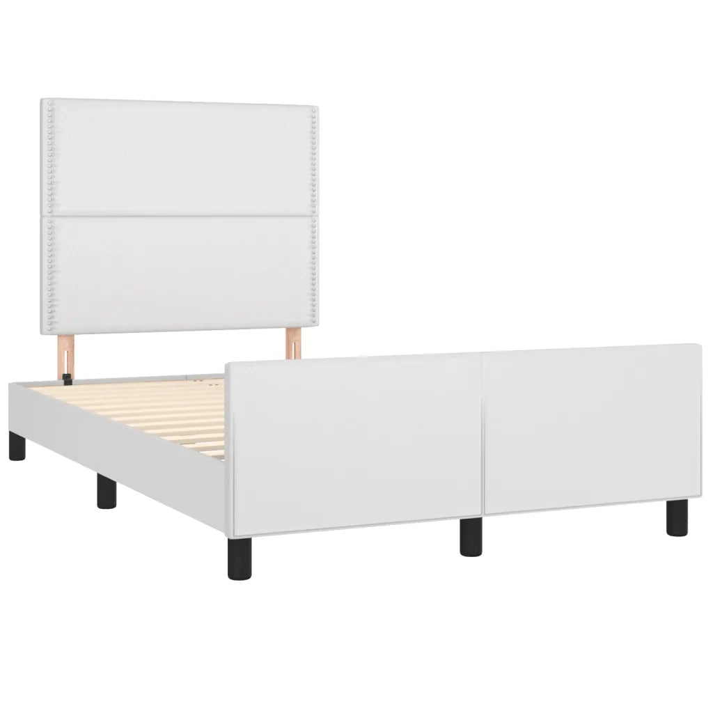 Giroletto senza Materasso-Struttura Letto Bianco 120x190 cm Similpelle 988071
