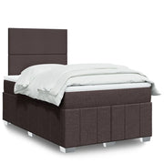 vidaXL Giroletto a Molle con Materasso Marrone Scuro 120x190cm Tessuto