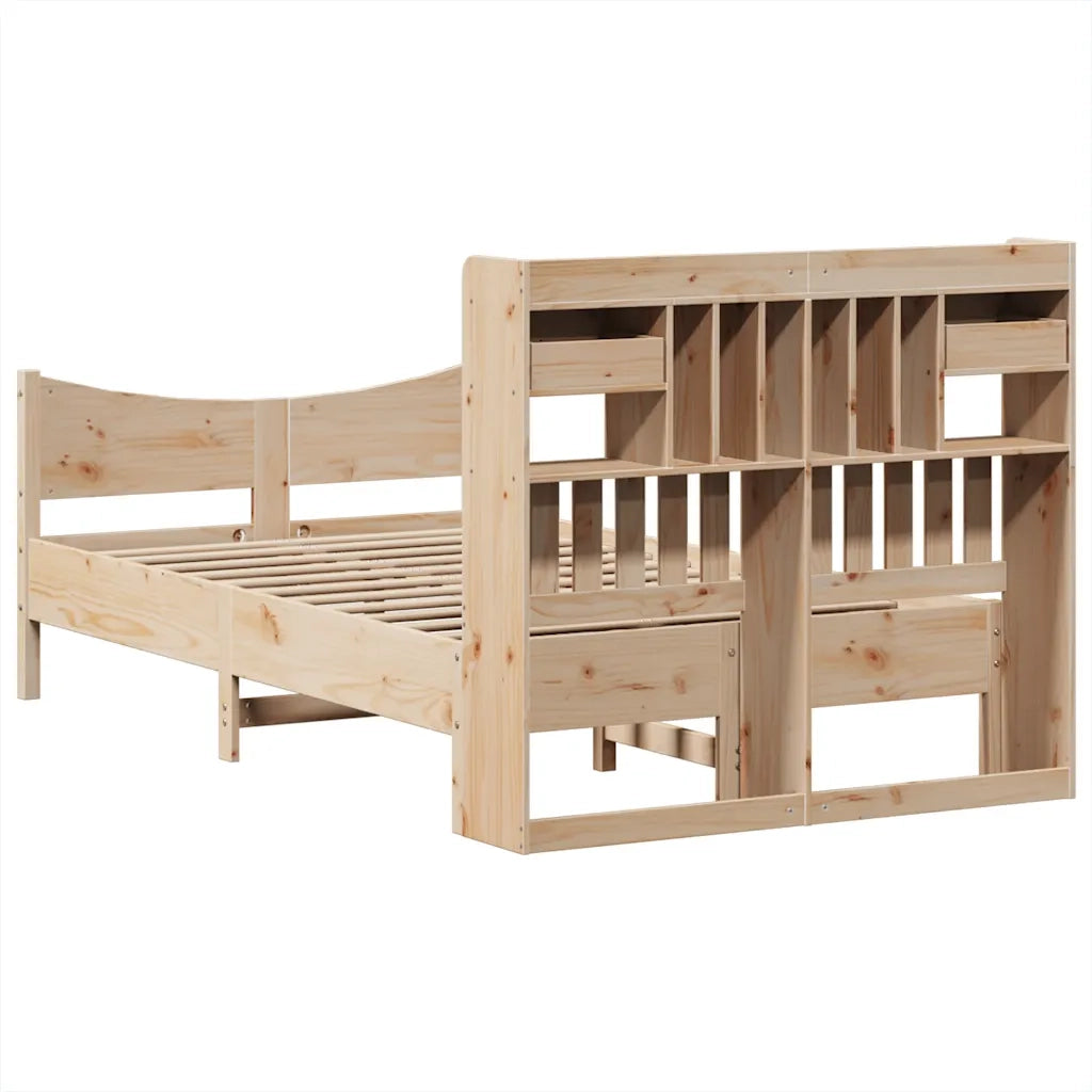 Letto senza Materasso 135x190 cm in Legno Massello di Pino