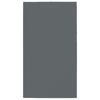 Piatto doccia in pietra SOLIDSTONE alto 2,8 cm con bordo - Antracite Grafite nero - Misura: 80x200 x 2,8h 