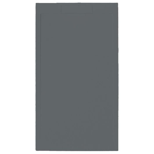 Piatto doccia in pietra SOLIDSTONE alto 2,8 cm con bordo - Antracite Grafite nero - Misura: 100x140 x 2,8h
