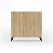 Scarpiera Herdasa effetto rovere gambe nere 87x90x27