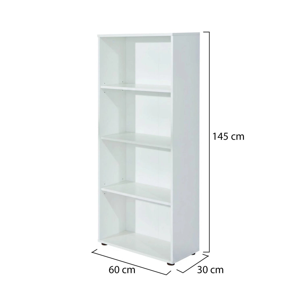 Biblioteca Jovencan, Libreria 3 Ripiani, 60x30x145h cm Bianco