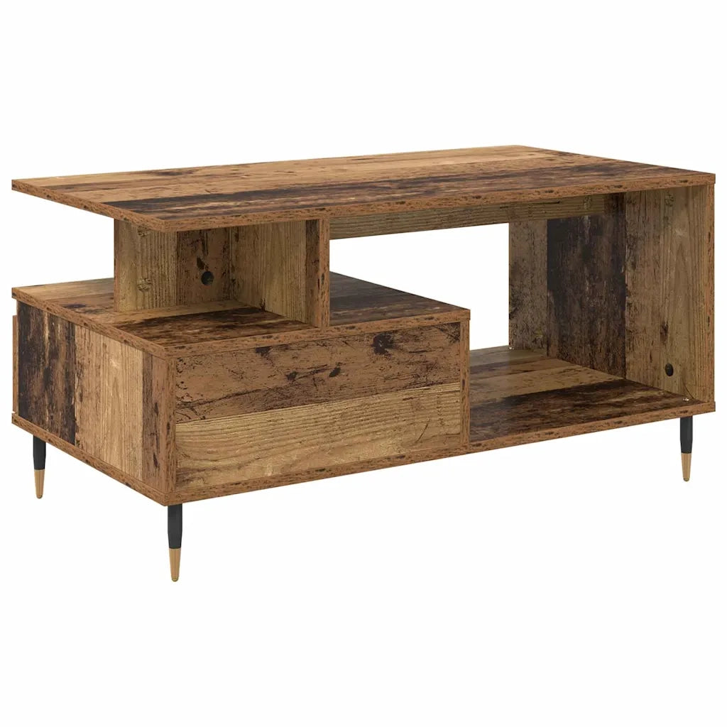 Tavolino da salotto con cassetto Legno vecchio 90 x 49 x 45 cm 882705