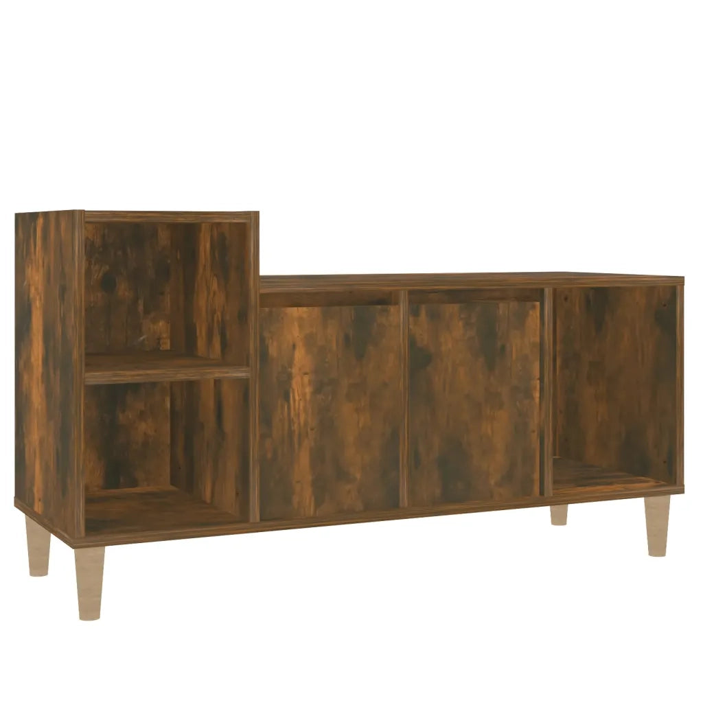 Mobile TV Rovere Fumo 100x35x55 cm in Legno Multistrato 821177