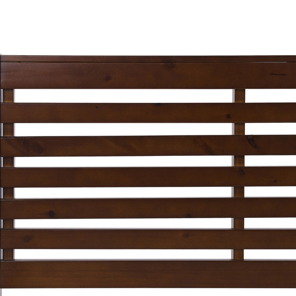 Letto Matrimoniale in Legno Scuro 180 x 200 cm con doghe stile moderno contemporaneo