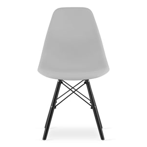 Sedia Valora OSAKA con gambe grigie e nere, design ergonomico x4