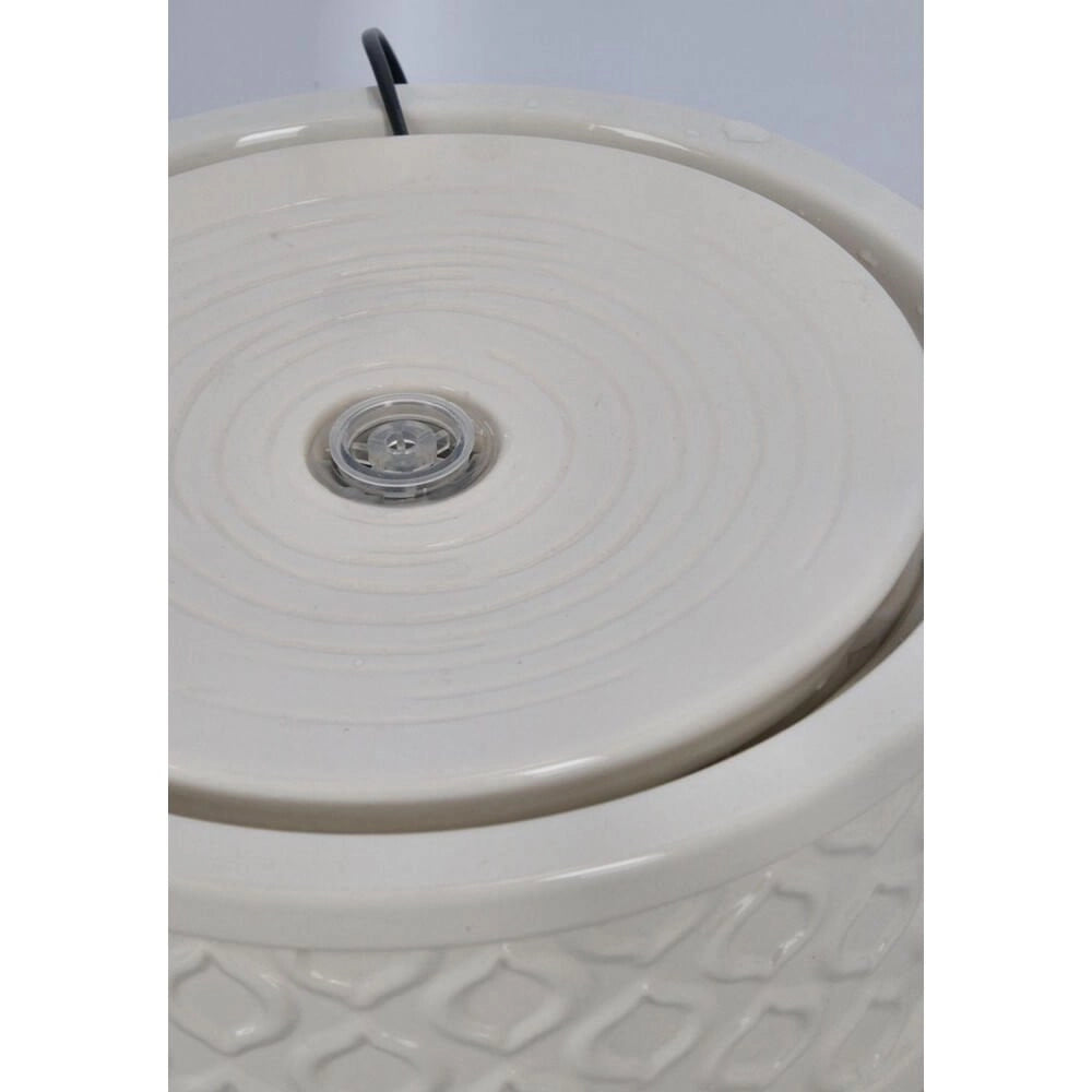Fontana da Giardino Ceramica Avorio Moderna 33,5 cm - ELARIS