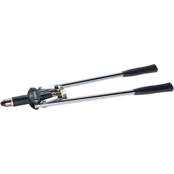Topex 43e780 rivettatrice a brac accio lungo per rivetti in al ds