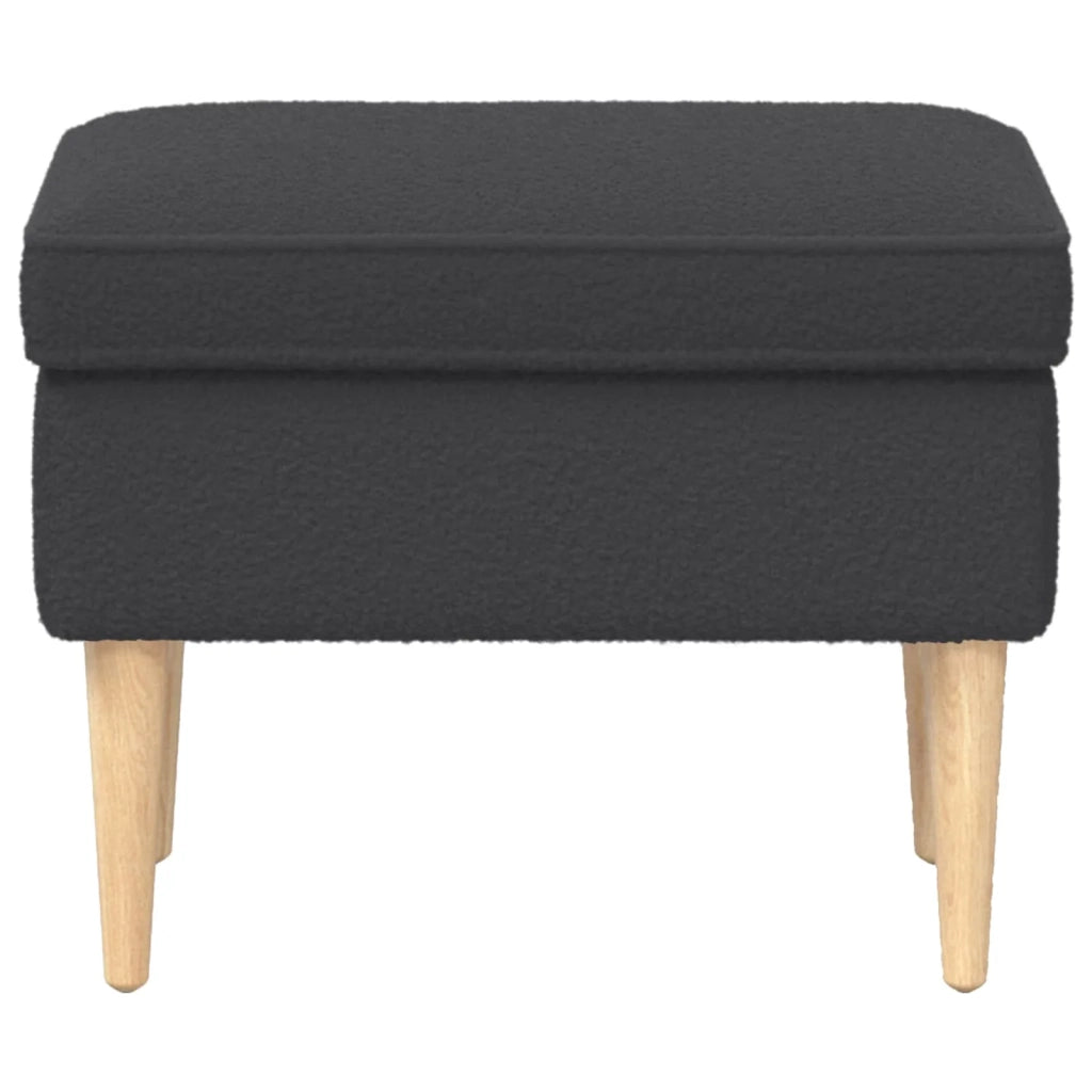 Poggiapiedi Grigio Scuro 55 x 35 x 41 cm Bouclé