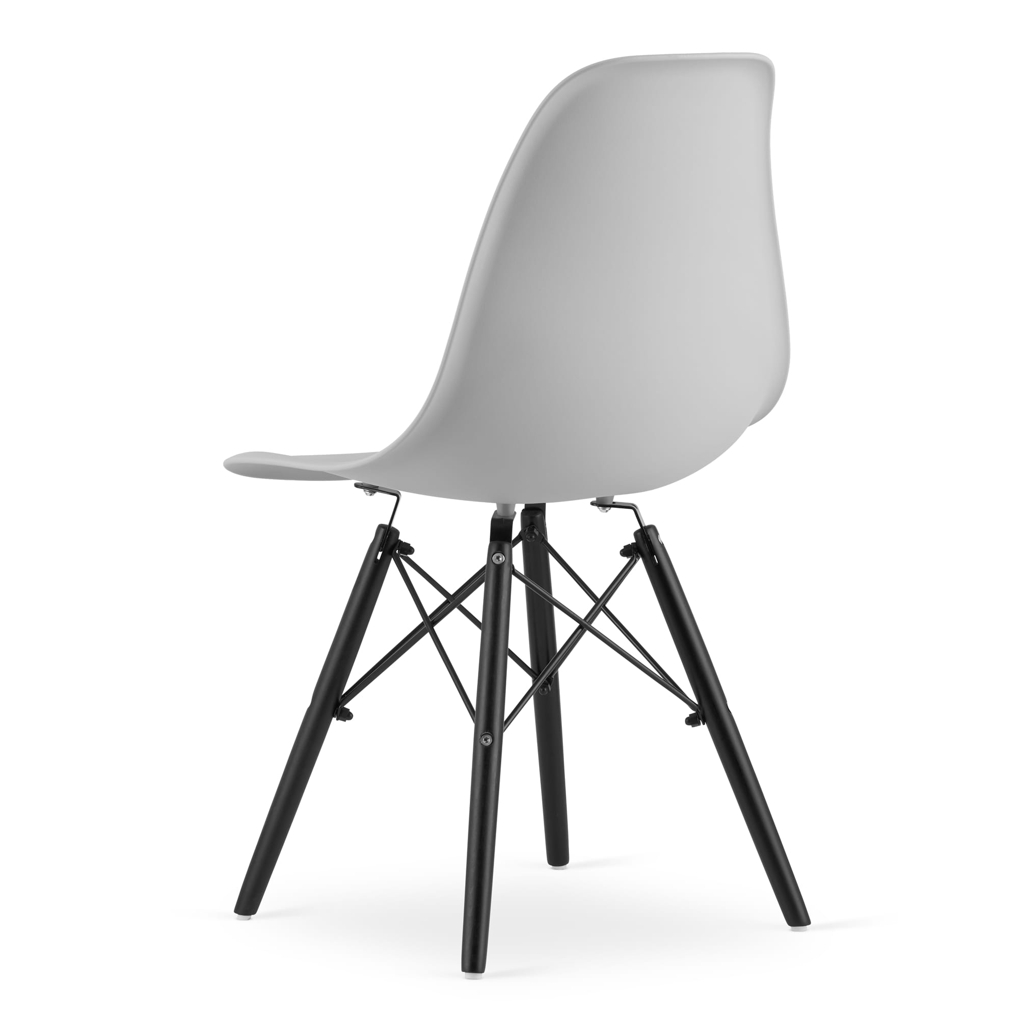 Sedia Valora OSAKA con gambe grigie e nere, design ergonomico x4