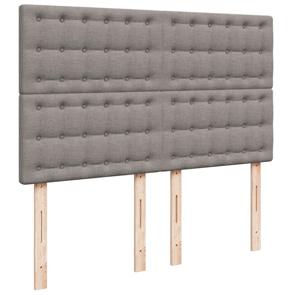 Struttura Letto Pouf con Materasso Tortora 140x200cm in Tessuto 3314180