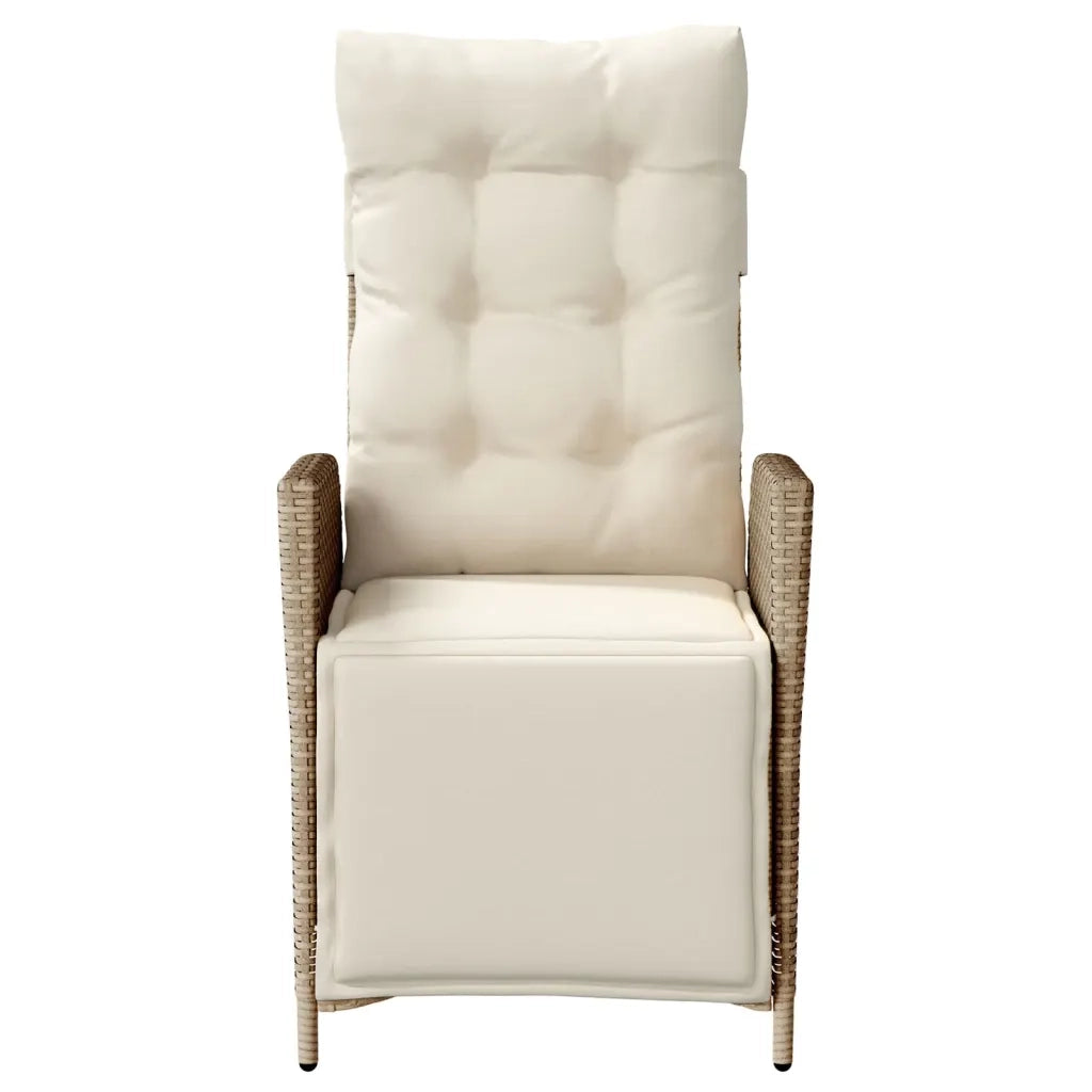 Set da Bistrò 3 pz con Cuscini Beige in Polyrattan
